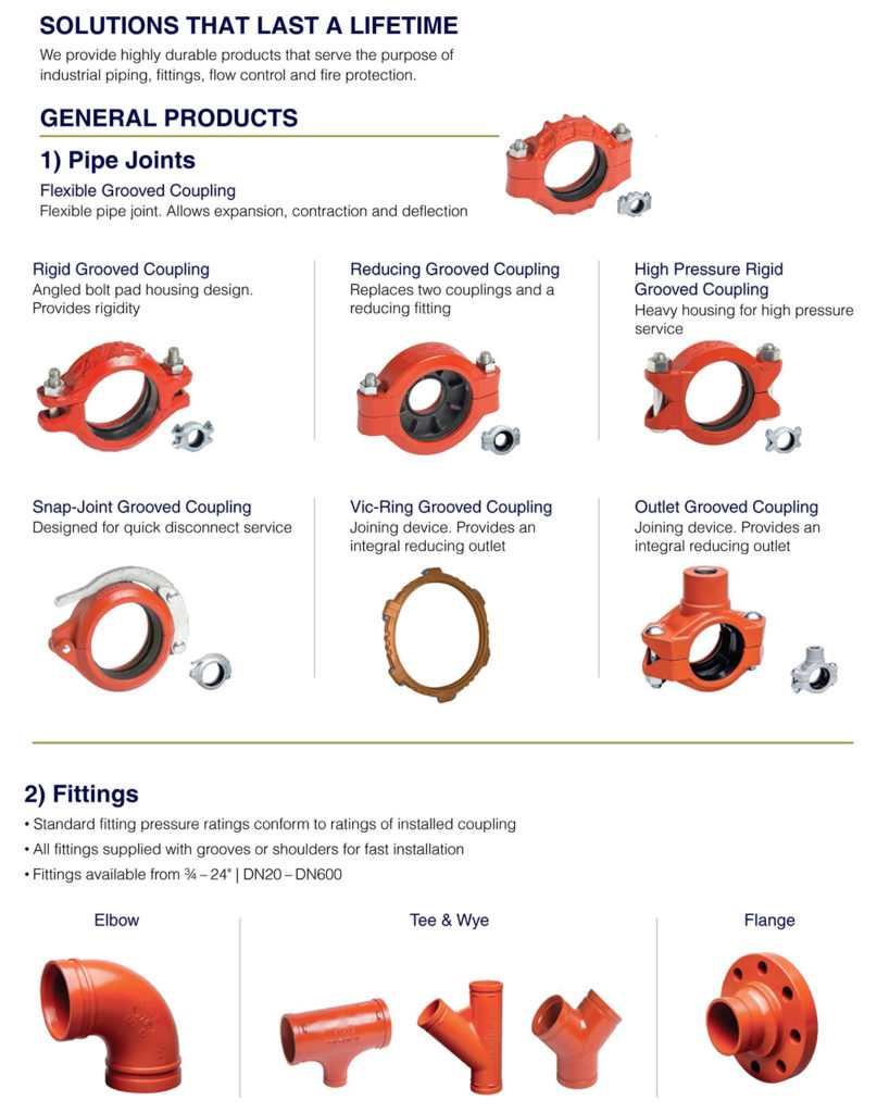 victaulic pipe joints and fittings